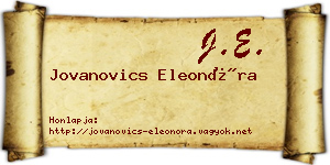 Jovanovics Eleonóra névjegykártya