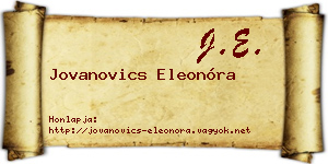 Jovanovics Eleonóra névjegykártya