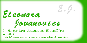 eleonora jovanovics business card